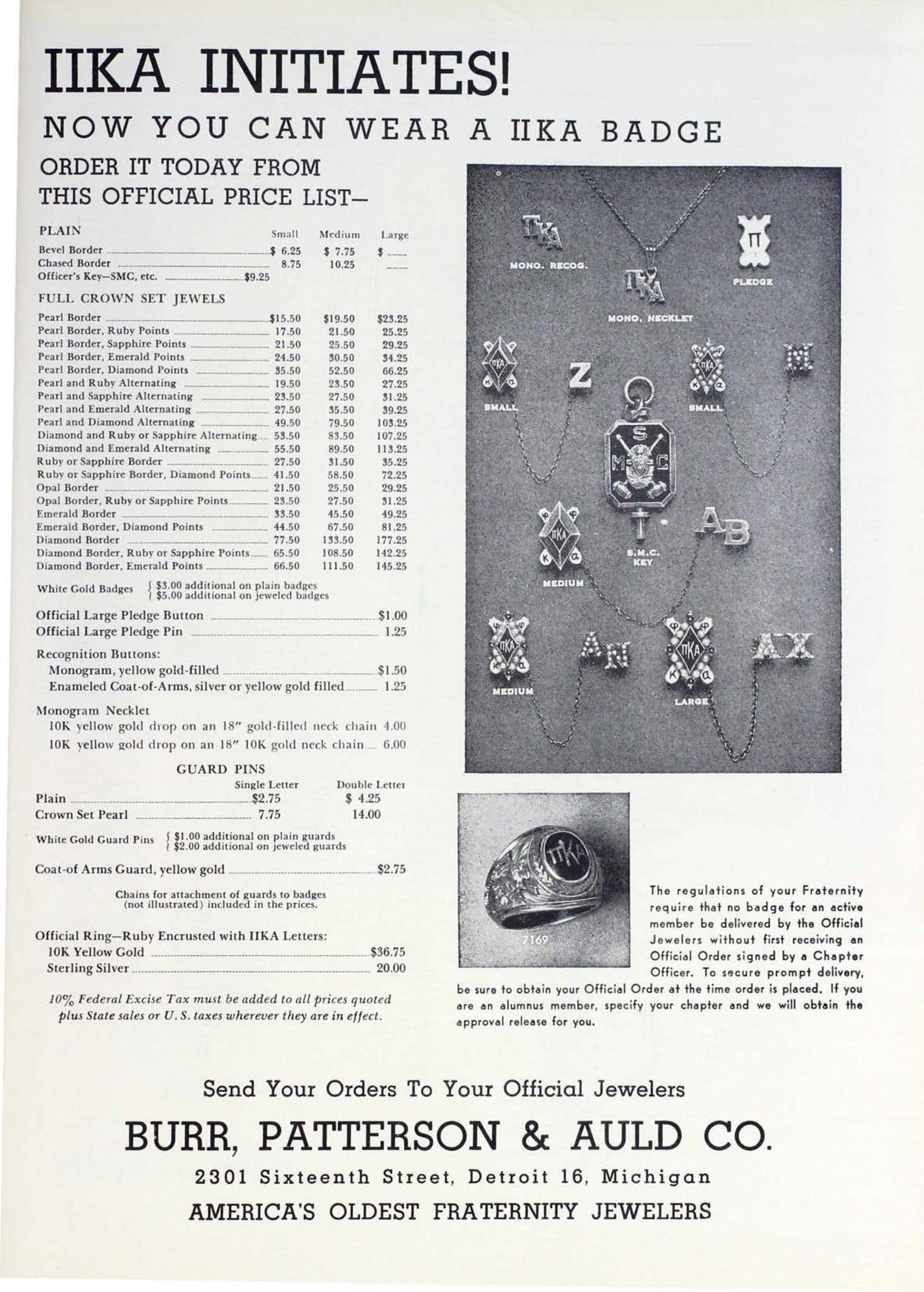 Burr, Patterson & Auld Co. Advertisement, June 1962